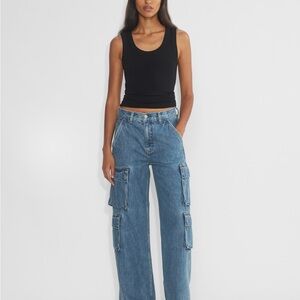 Aritzia denim forum 90s Millie hi-rise cargo jean